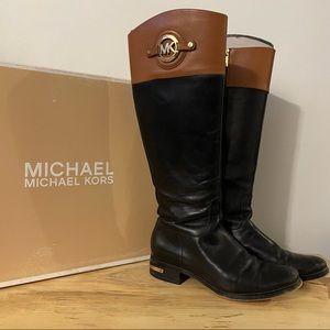 Michael Kors “Stockard” Flat Leather Boots